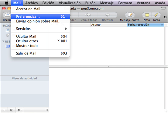 Configuración de correo Titan en macOS